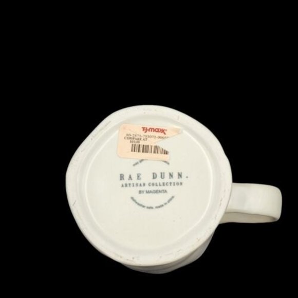 NEW Rae Dunn Magenta "SIT" Artisan Collection Ivory Black Coffee Mug - Picture 5 of 6